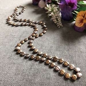 Lucky Brand Metallic Beaded Necklace